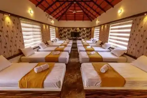 AC hall bed accommodation at Gagangiri Ashram Khopoli